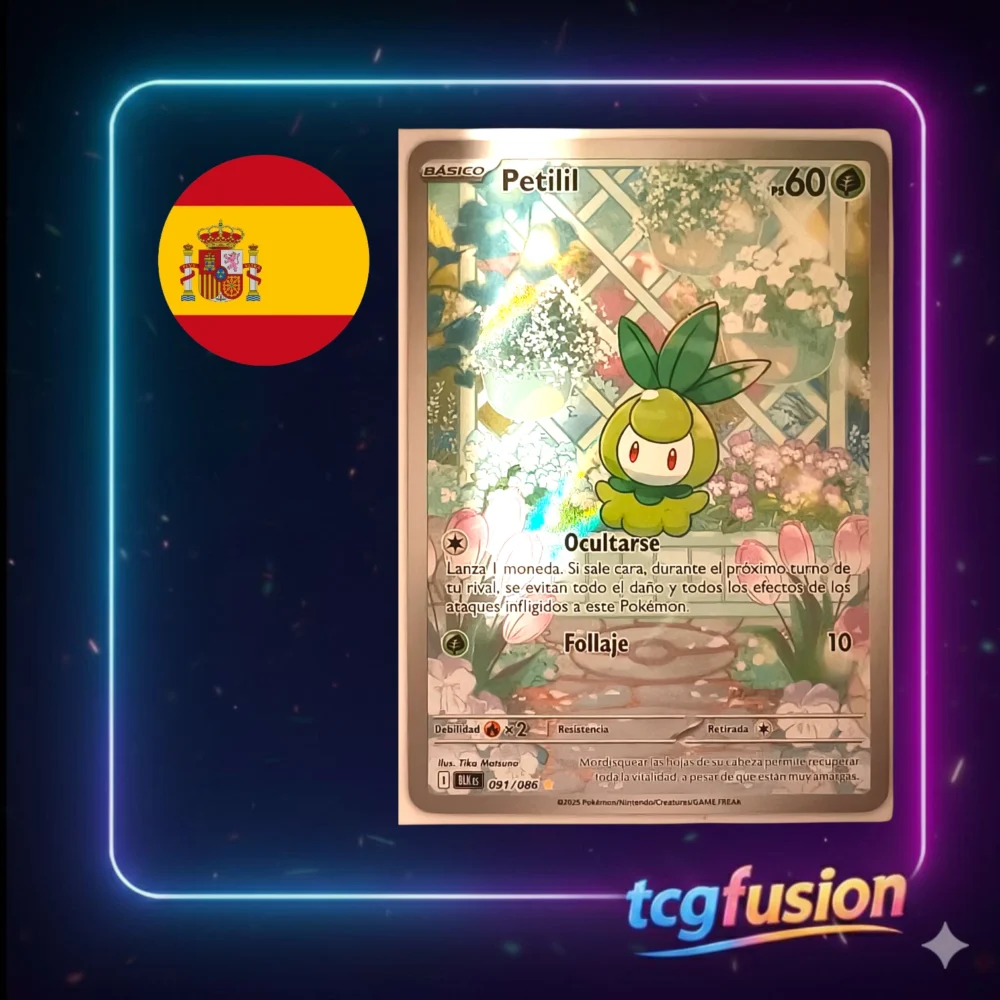 Petilil 091/086 Illustration Rare Black Bolt Español Pokemon TCG