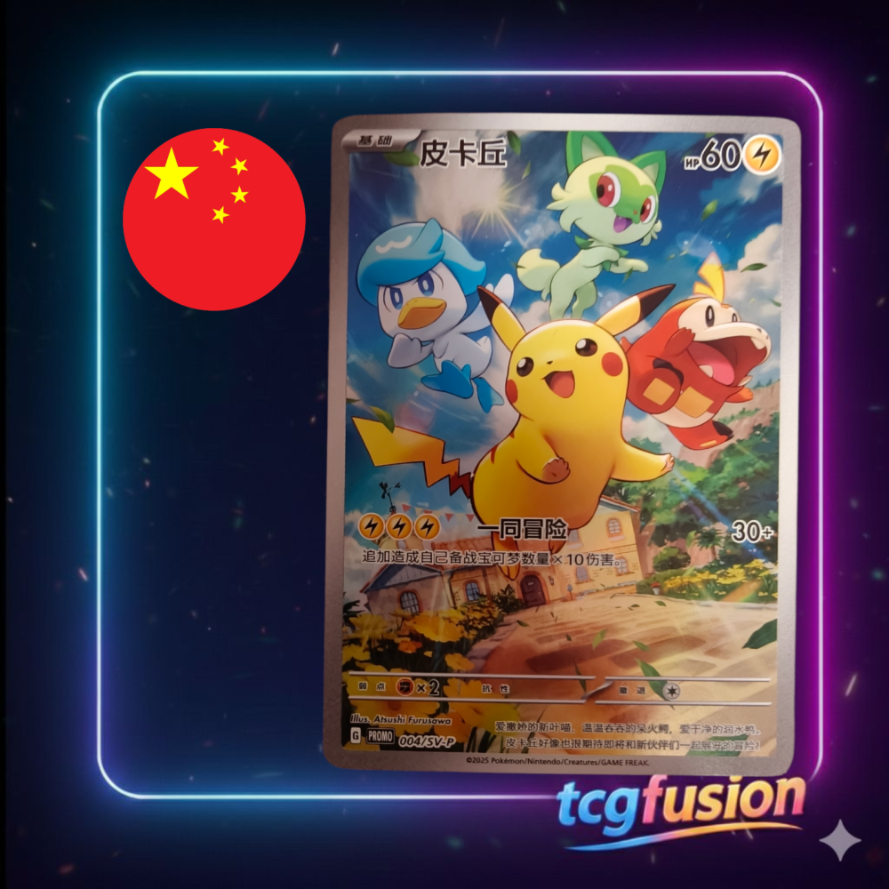 Pikachu 004/SV-P Promo Scarlet & Violet Chino Simplificado Full Art Pikachu 004/SV-P Promo Scarlet & Violet Chino Simplificado Full Art