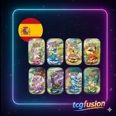 Mini Lata Prismatic Evolutions Pokémon TCG Español
