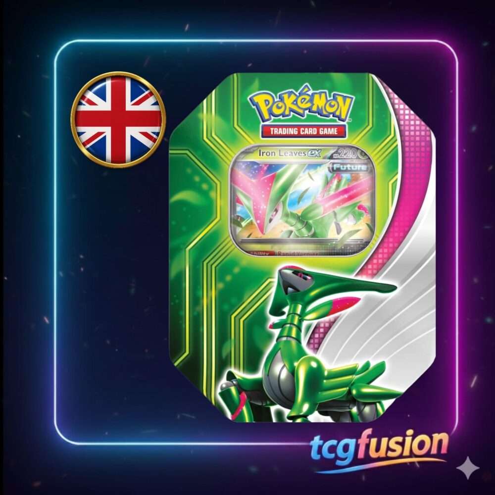 Pokémon TCG: Paradox Clash Tin - Iron Leaves ex (Inglés)