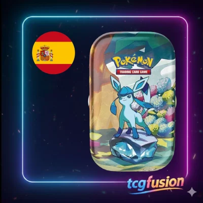 Mini Lata Glaceon Prismatic Evolutions Pokemon TCG Español