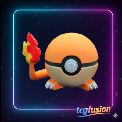 Figura Charmander Pokéball Custom 3D - Pokémon