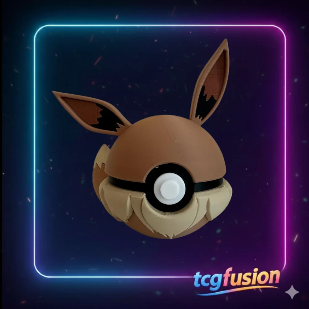Poké Ball Eevee 3D Custom - Figura Decorativa Pokémon