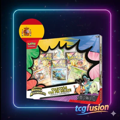 Colección con Pin Deluxe Primeros Compañeros Héroes Ascendentes Español - Pokémon TCG