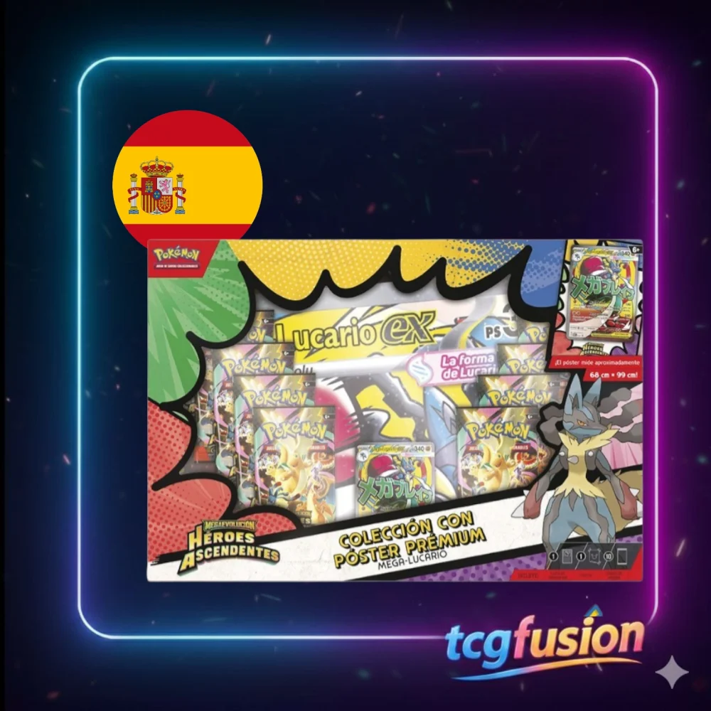 Pokémon TCG: Colección con Póster Premium Mega-Lucario - Ascended Heroes (Español) Pokémon TCG: Colección con Póster Premium Mega-Lucario - Ascended Heroes (Español)