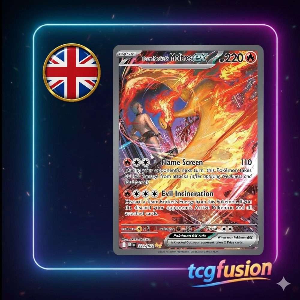 Team Rocket's Moltres ex 229/182 Destined Rivals