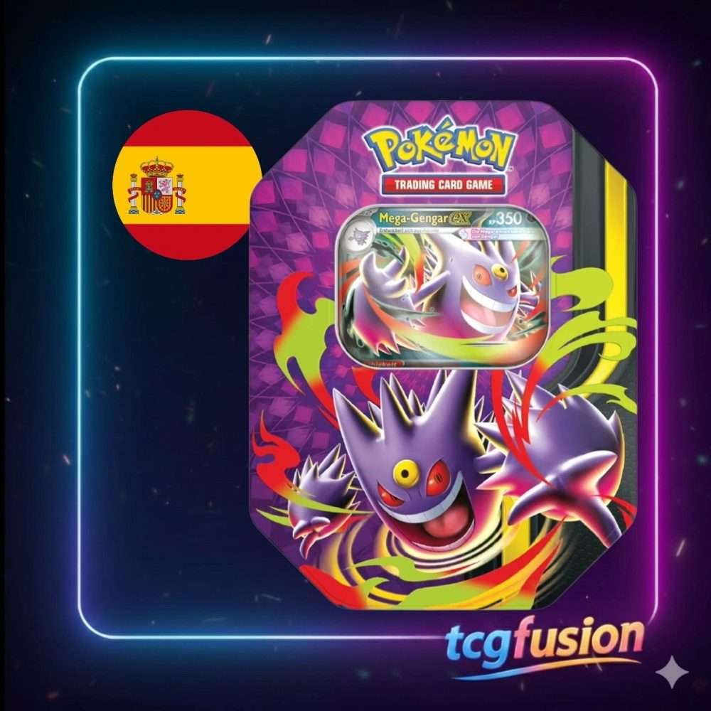 Lata Pokémon TCG Mega Moonlit Mega Gengar ex - Español