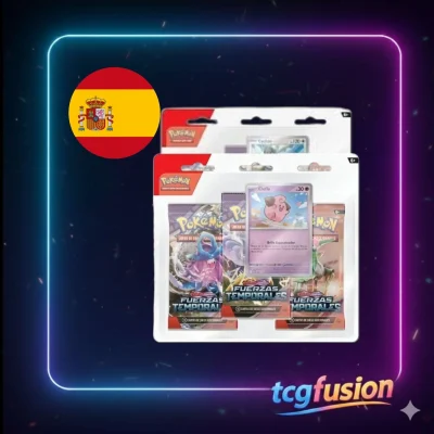 Blister 3 Sobres Pokémon TCG Fuerzas Temporales (Temporal Forces) Cleffa - Español