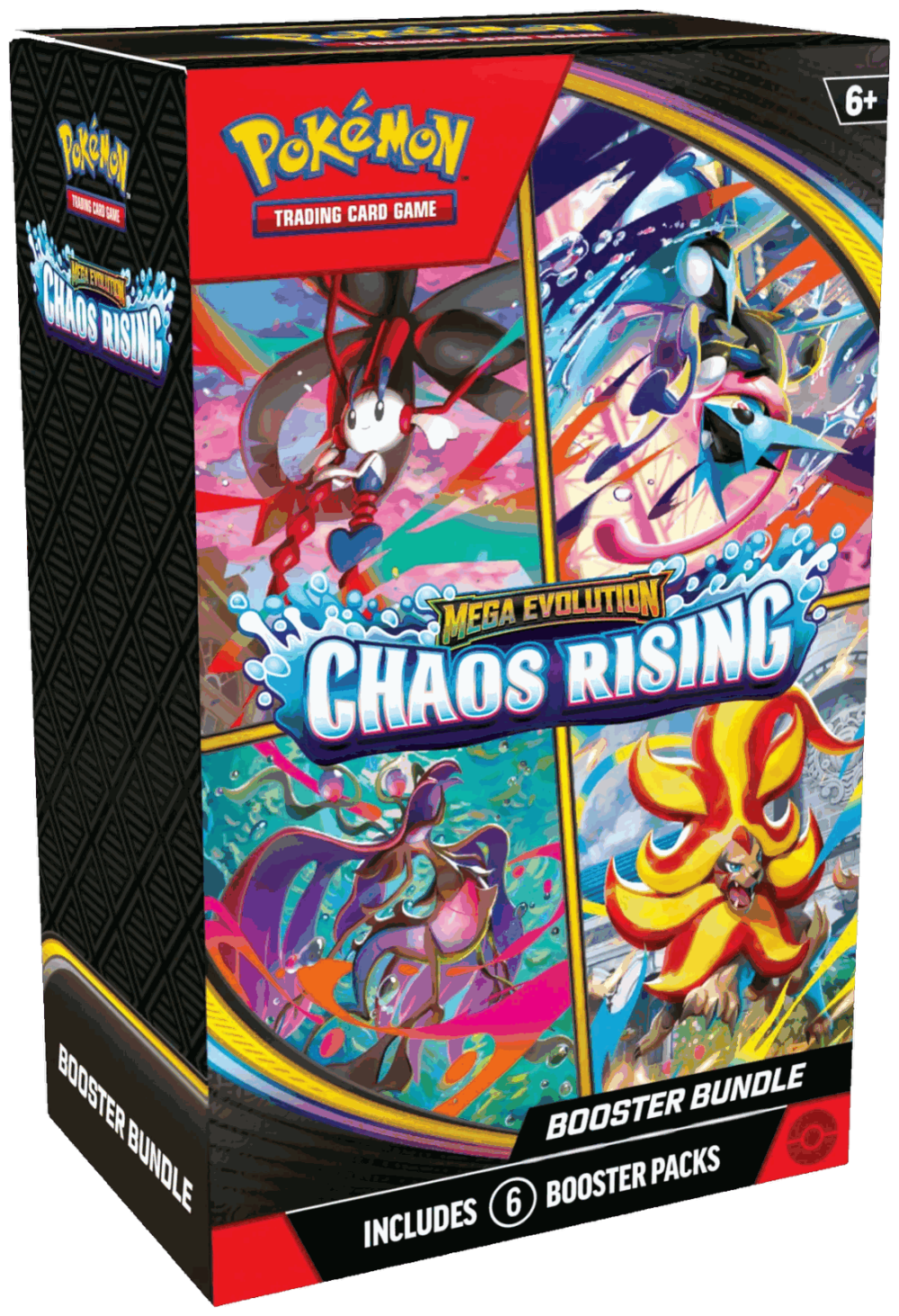 Caja Booster Bundle de Pokémon TCG Mega Evolution Chaos Rising en inglés con 6 sobres