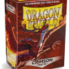Caja de 100 fundas Dragon Shield Matte carmesí de tamaño estándar