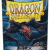 Caja de 100 fundas Dragon Shield Matte negras de tamaño estándar