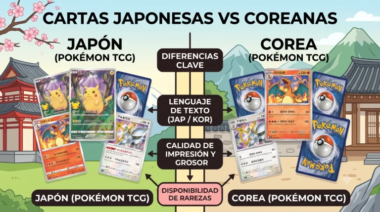 Cartas Pokémon japonesas vs coreanas: comparativa