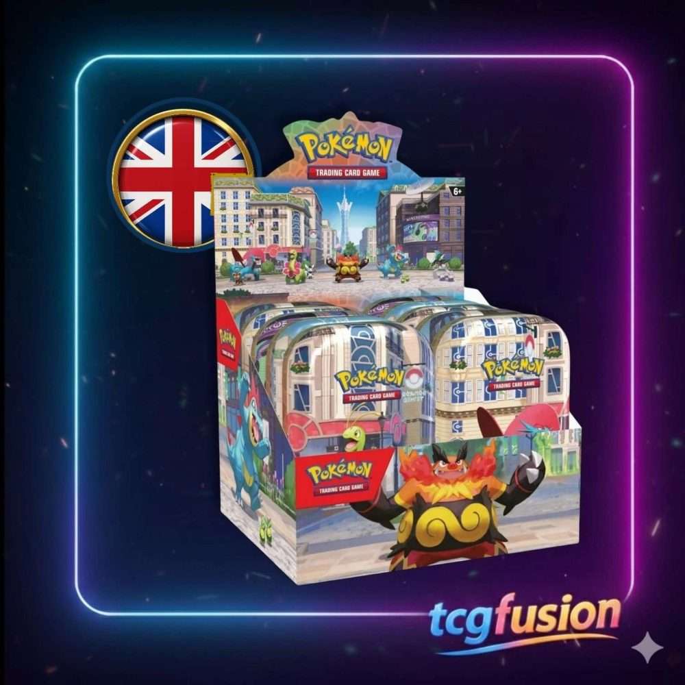 Expositor de Mini Latas Ciudad Luminalia de Pokémon TCG en inglés
