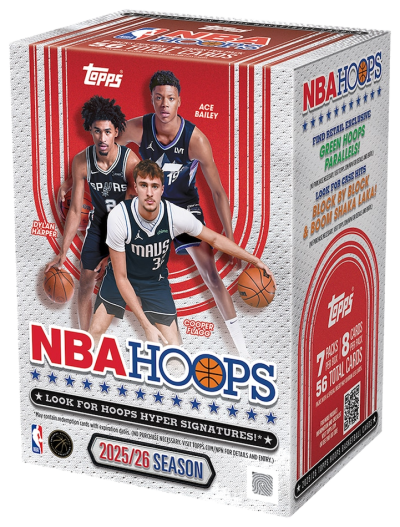 Caja Blaster de Topps NBA Hoops temporada 2025/26 con Cooper Flagg, Dylan Harper y Ace Bailey