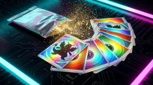 Sobres 100% foil de Pokémon con brillo holográfico
