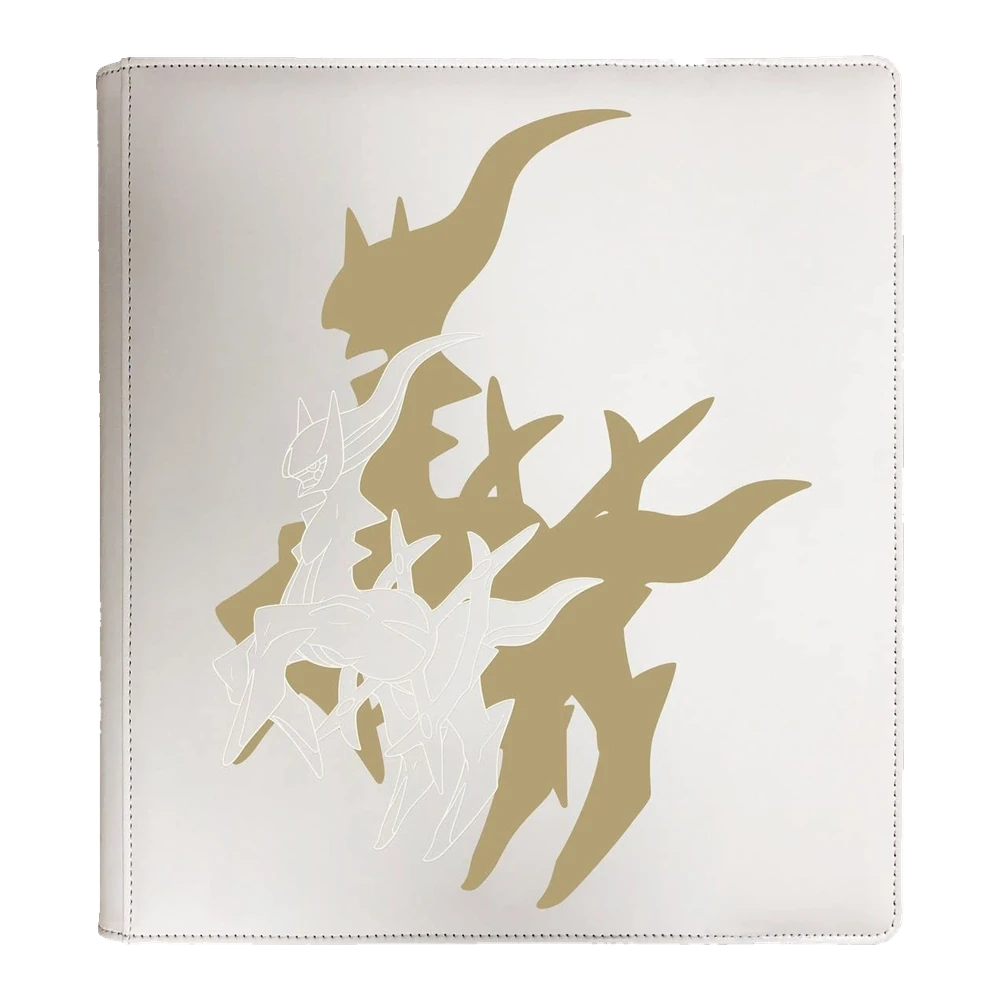 Álbum Arceus Ultra PRO Elite Series Zippered PRO-Binder Carpeta con cremallera Arceus Ultra PRO Elite Series en polipiel blanca con Arceus grabado en dorado