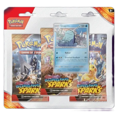Blister 3 Sobres Pokémon TCG Scarlet & Violet Surging Sparks Promo Quagsire