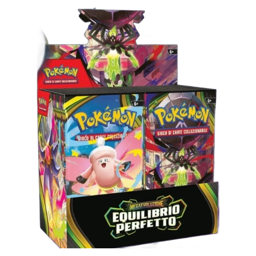 Caja de Sobres Booster Box Equilibrio Perfetto Mega Evolution Pokémon TCG Caja de Sobres Booster Box Equilibrio Perfetto Mega Evolution Pokémon TCG