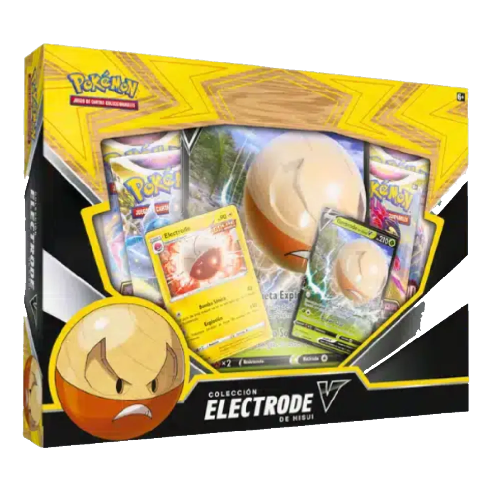 coleccion-electrode-de-hisui-v-pokemon-tcg-espanol Caja Colección Electrode de Hisui V de Pokémon TCG en español con cuatro sobres