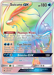 Suicune GX Truenos Perdidos