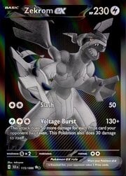 Zekrom EX Fulgor Negro y Llama Blanca